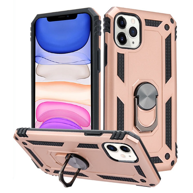 Iphone 11 Finger Loop Armor Hybrid Case | Rose Gold